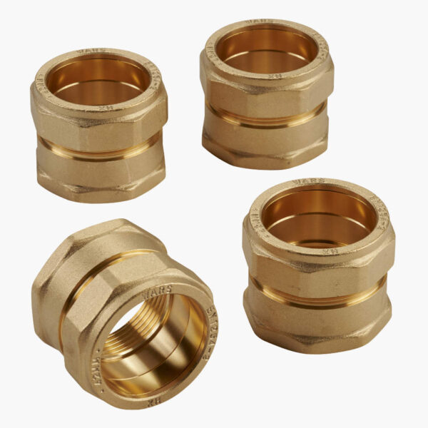 DN40 (1½″) FlexEJ female compression fittings for 42 mm copper pipe - 4 pack
