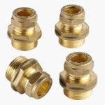 DN20 (¾″) FlexEJ compression fittings for 22 mm copper pipe - 4 pack